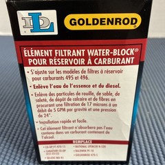 Goldenrod 496-5 17 Micron Plastic Water Absorbing Medium Block Fuel Filter