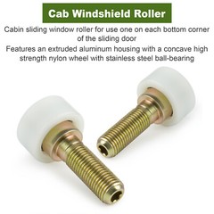 2Pcs Cab Windshield Roller for John Deere 313 315 CT322 CT332 AT319018