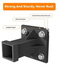3/8in Thick Plate Skid Steer Mount Plate Quick Attach Trailer Hitch Receiver