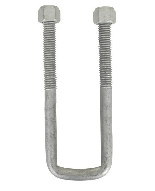 Square U-Bolt 1/2″ Thick x 1-3/4″ ID x 6″ Long w/ Zinc Plated Nuts S132 Farmer