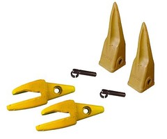 2 – CAT Style J200 Backhoe Bucket Shanks 1″ Lip, Rock Teeth, 1U-3202TL, 119-3204