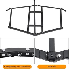 Heavy Duty 90 Inch Steel Driveway Drag Harrow – Adjustable Tow Behind Grader
