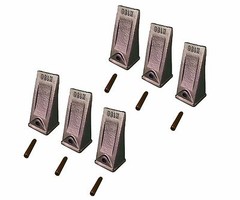 6 – Mini Excavator Standard Bucket Dirt Teeth w? Roll Pins – X156S, P156
