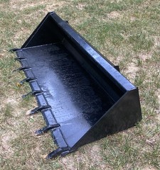 New 72″ Skid Steer/Tractor Tooth Bucket -6′ Skid Steer Dirt Bucket with Teeth