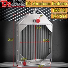 4 Row Aluminum Tractor Radiator For Case 580C 584C 585C 586C D89103 D77843