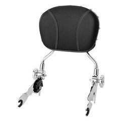 Adjustable Chrome Sissy Bar Backrest with Pad for Touring Models 2009-2025