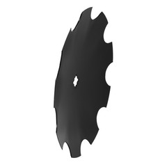 18″ Disc Harrow Blade 3.5mm 9-Gauge Notched For 1″/ 1-1/8″ Square Axle HeavyDuty