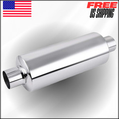 Resonator Muffler Stainless Steel, 2.0″ Inlet/Outlet, 13.8″ Length, Body 3.97″