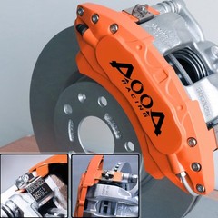 Orange w/ Black Logo Brake Caliper Covers 2025 Dodge Charger Daytona RT F/R Kit