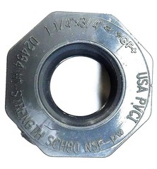 USA PVCI 1-1/4″ X 3/4″ Reducer Bushing SCH80 PVCI D2464 [Lot of 19] NOS