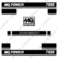 Fits MQ Power 7000 Decal Kit Whisperwatt Generator – 7 YEAR OUTDOOR 3M VINYL!