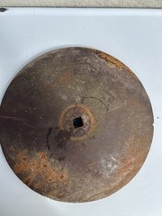 Vintage Set Of 4 Farm Implement Disc Plow Blade