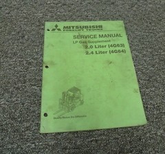 Mitsubishi 4G63 4G64 Engine On FGC20 LP Gas Service Repair Manual Supplement