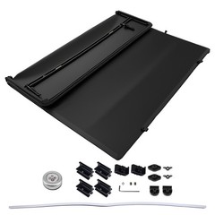 Aluminum Tonneau Tri-Fold Cover 5ft fit for Toyota Tacoma 2016-2025 Vinyl W/LED