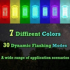 Wireless Strobe LED Lights, USB Rechargeable, 7 Colors & 30 Number of Items: 1