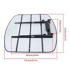 2″ x 2″ or 2″ x 3″ For John Deere ROPS Tuff Top Tractor Canopy 52″ X 52″ White