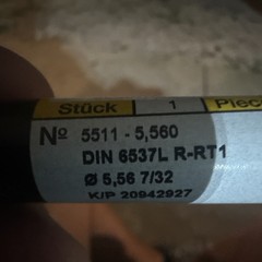 A6LC-2C27-PART1 Heavy Equipment Part Cylindrical Metal Component w/ Label