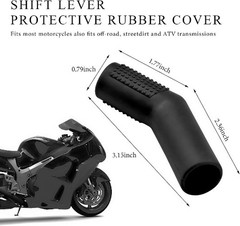 2PCS Motorcycle Rubber Gear Shift Lever Shoe Protector, Universal Color: Black
