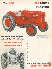 IH International 300 Utility w/ Fast Hitch TA Tractor & Implement Brochure 4pgs