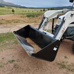 Titan Attachments 72″ Skid Steer Dirt Bucket V2, 1/8″ Thick Structural Steel