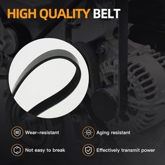 Engine Serpentine Belt Tensioner Idler Pulley Drive Kit Compatible with Jeep Wra