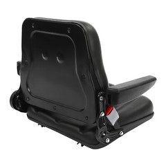 Black Forklift Seat Heavy Duty Vehicle Seat Adjustable 35-180°Tractor Seat