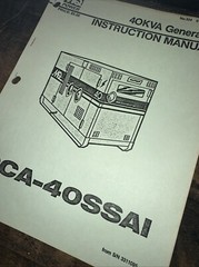 MQ Power Generator 40KVA ( Instruction Manual ) Model DCA-40SSAI Serial#3311095