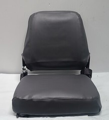 Universal Tractor & Forklift Seat w/Non-Retractable Seat Belt.Gray Leatherette.
