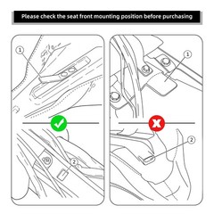 Driver Passenger Seat Cushion for Touring Motorcycles 1997-2007