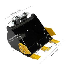 2T/4409.25 lbs Bucket Excavator Bucket w/Metal Teeth ﻿Mini Excavator Kampf