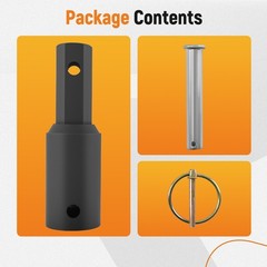 Auger Adapter 2″ Round to Hex for Mini Skid Steer Tractor Post Hole Digger