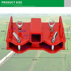 2″ Trailer Hitch Receiver for Dual Pallet Forks Forklift Towing Adapter Attach