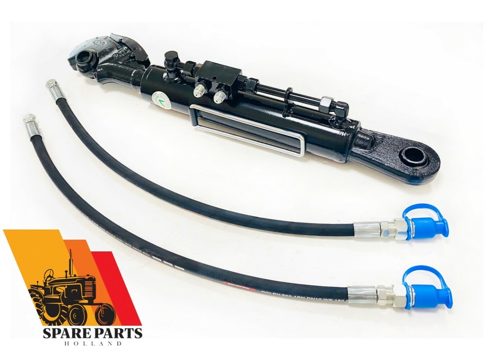 Hydraulic Top Link Cat 2+2 with Hook, 23-6″-33,65″ / 8″Stroke with Valve+Hoses