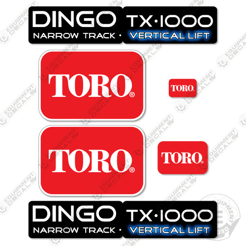 Toro Dingo TX-1000 Decal Kit Vertical Lift – 7 YEAR OUTDOOR 3M VINYL!