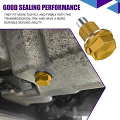 M14×1.5 Magnetic Oil Drain Plug, Transmission Oil Plug, Oil Pan Su Color: Gold