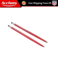 43″ 3000 lbs 2pcs Hay Bale Spear Capacity Spike Fork for Tractors Loaders