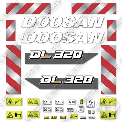 Fits Doosan DL320 7 Decal Kit Wheel Loader- 7 YEAR OUTDOOR 3M VINYL!