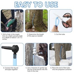 Maple Syrup Tapping Kit – 30 Taps, 66 Ft Tubing, Perfect for Beginners & Experts