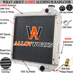 4Row Radiator For Case Backhoe 570,580L,580SSL,590SL 4300 P85 234876A1 234876A2