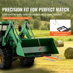 VEVOR 39″ Hay Spear Bale Spear Skid Steer Loader Tractor Bucket Attachment
