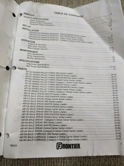 FRONTIER OPERATORS & PARTS MANUAL Pallet Fork & Bale Spear Loader Attachments