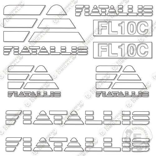 Fits Fiat Allis FL10C Decal Kit Crawler Tractor Dozer 7-Year Vinyl (White)