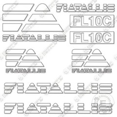 Fits Fiat Allis FL10C Decal Kit Crawler Tractor Dozer 7-Year Vinyl (White)