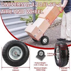 10″ Replacement Tire and Wheel 4.10/3.50-4″,10 inch Pneumatic Utility Tires f…