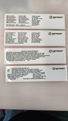1999 12.7 Detroit Diesel Series 60 Engine Sticker For Offroad Use Only