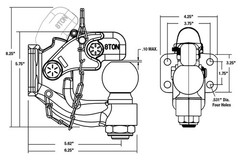 Buyers Products BH82516 8-Ton Combination Hitch w/ 2-5/16 in Ball, Pintle Hoo…