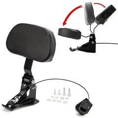 Adjustable Rider Backrest For Harley Davidson, One-Button Angle Adjustment Fr…
