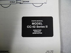 DYNAPAC CC 42 SERIES II VIBRATORY ASPHALT COMPACTOR PARTS MANUAL
