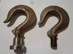 2 Crosby C3B Brass Hooks