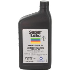 Super Lube Synthetic Gear Oil ISO 150 Hydraulic Grade (Translucent Amber, 1qt)